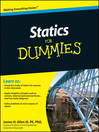Cover image for Statics For Dummies